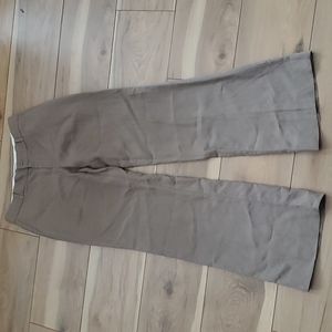 Banana Republic Linen Blend trouser pants wide leg women's 2 taupe brown khaki